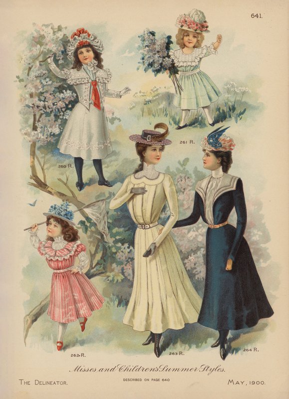 Sommermode til kvinder og piger (chromolitho) af American School