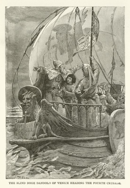 Den blinde doge Dandolo fra Venedig, der leder det fjerde korstog af American School