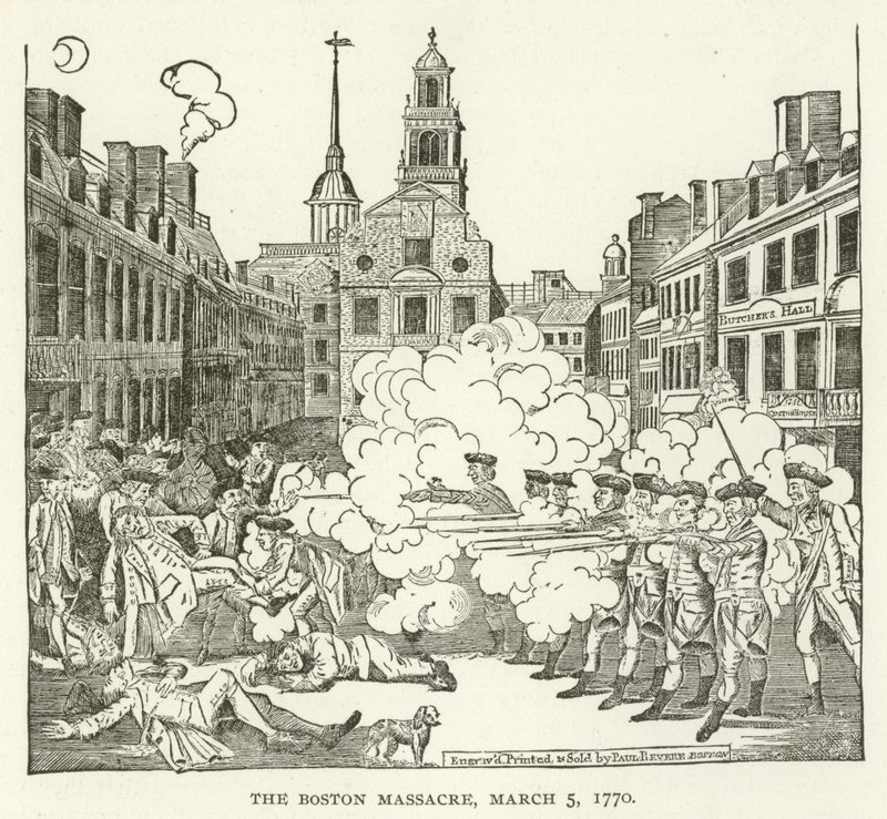Boston-massakren, 5. marts 1770 af American School