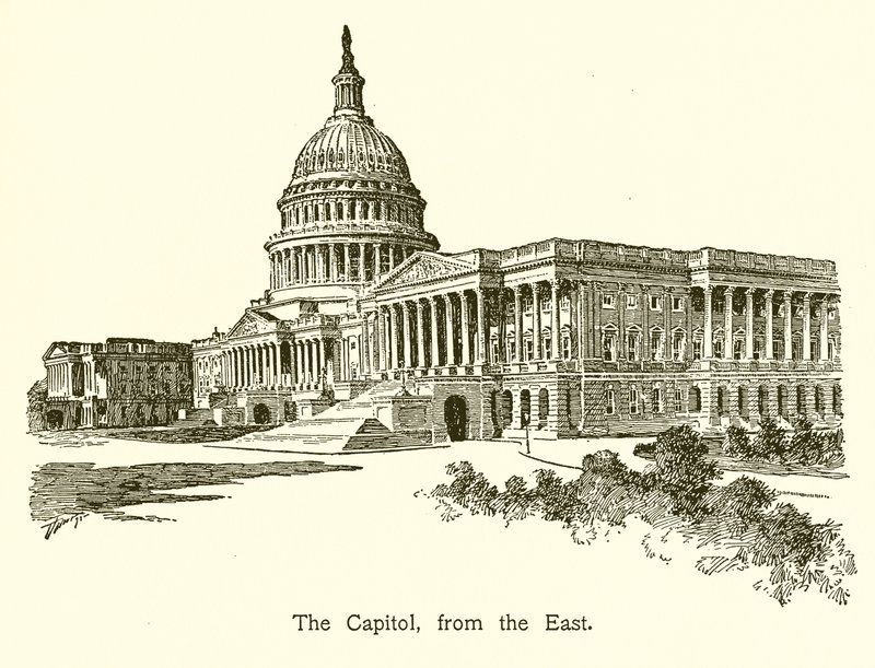 Capitol, fra øst, Washington af American School