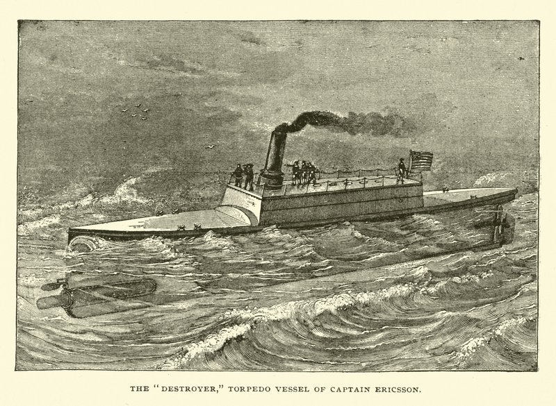 Destroyer, kaptajn Ericssons torpedofartøj af American School