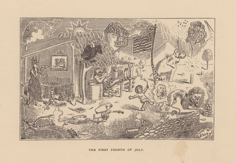 Den første 4. juli (litografi) af American School
