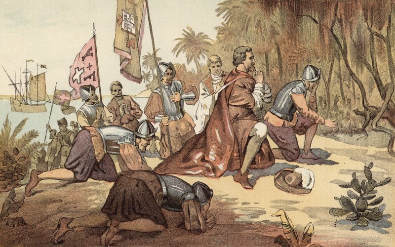 Columbus første landgang af American School