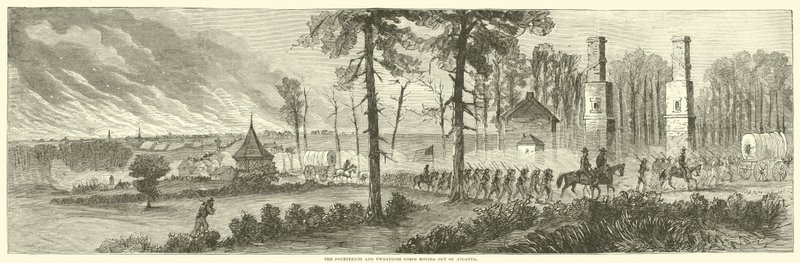 Det fjortende og tyvende korps flytter ud af Atlanta, november 1864 af American School