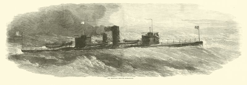 Den jernbeklædte monitor Monadnock, december 1864 af American School