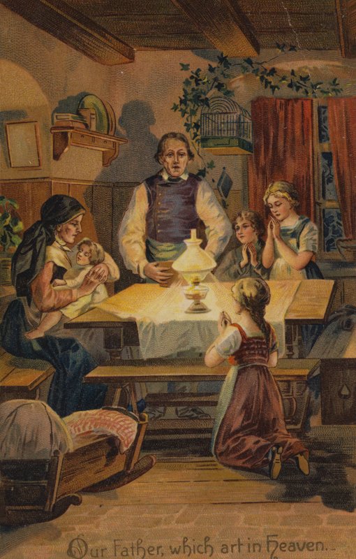 Fadervor, Fadervor, du som er i himlen (chromolitho) af American School