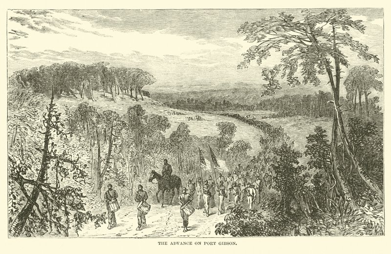 Fremrykningen mod Port Gibson, april 1863 af American School