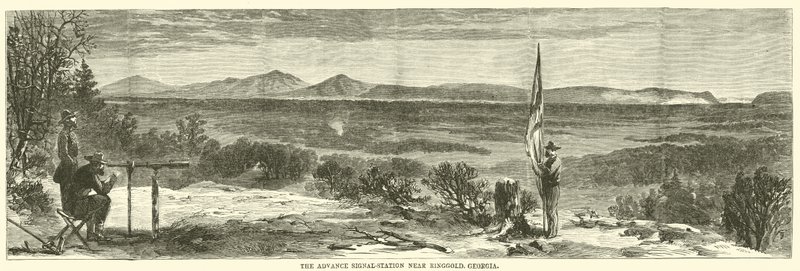 Fremrykningssignalstationen nær Ringgold, Georgia, maj 1864 af American School