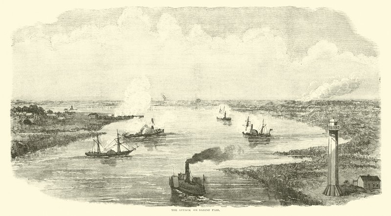 Angrebet på Sabine Pass, november 1863 af American School
