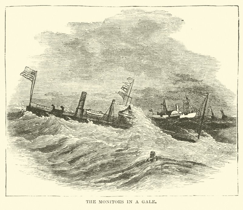 Monitorerne i en kuling, december 1864 af American School