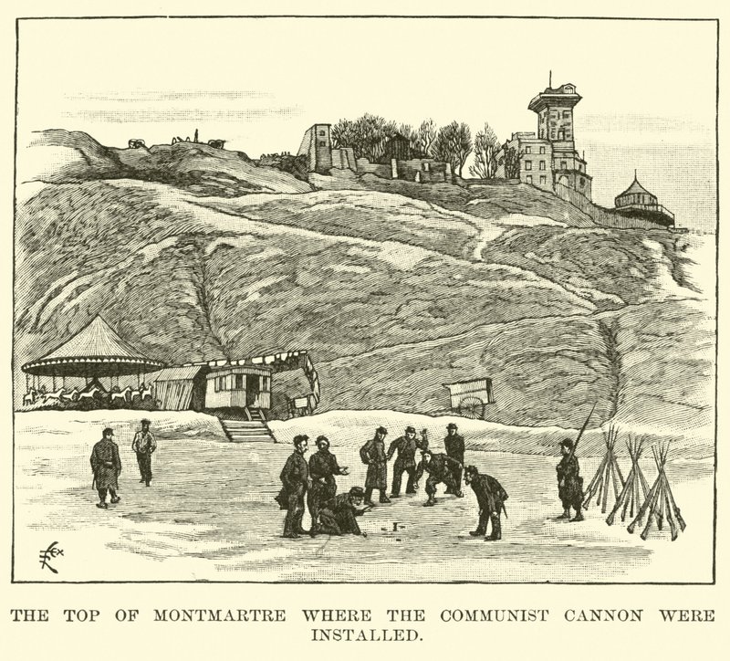 Toppen af Montmartre, hvor den kommunistiske kanon blev installeret af American School