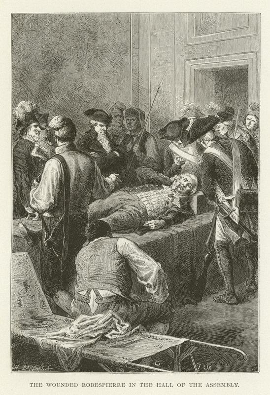 Den sårede Robespierre i Forsamlingssalen af American School