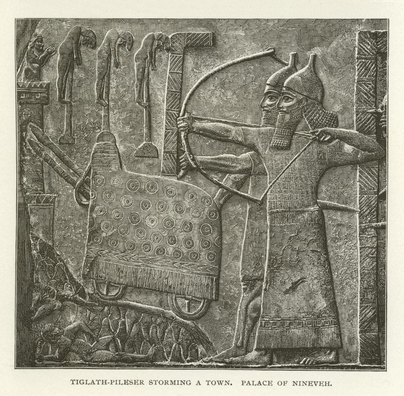Tiglath-Pileser stormer en by, Palace of Nineveh af American School