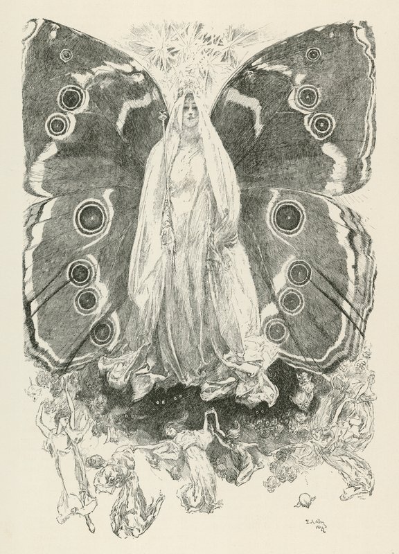Titania, figur fra William Shakespeares skuespil En skærsommernatsdrøm (kobberstik) af American School