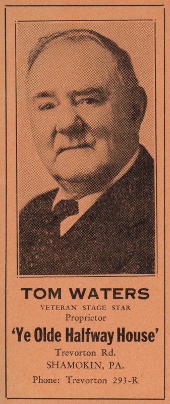 Tom Waters, Veteran Stage Star af American School