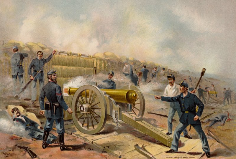 Den amerikanske hær, belejrings- og barbettekanoner, Fort Haskell af American School