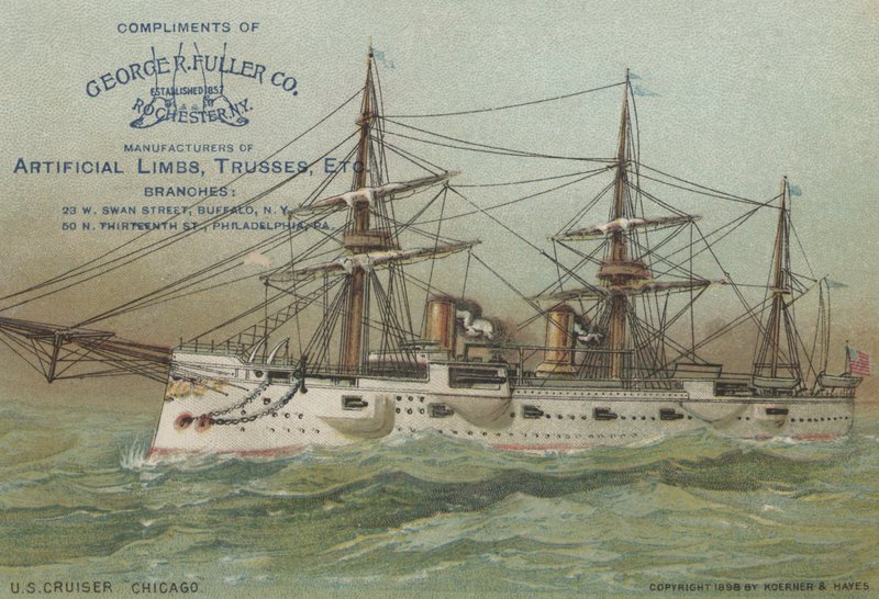 Den amerikanske flådes krydser USS Chicago, 1898 af American School