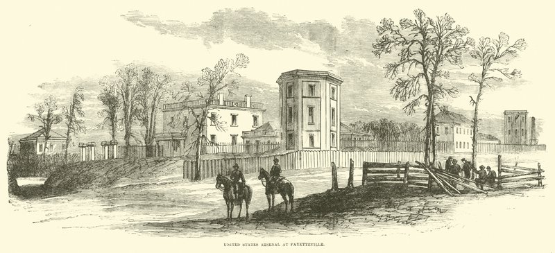 United States Arsenal i Fayetteville, marts 1865 af American School