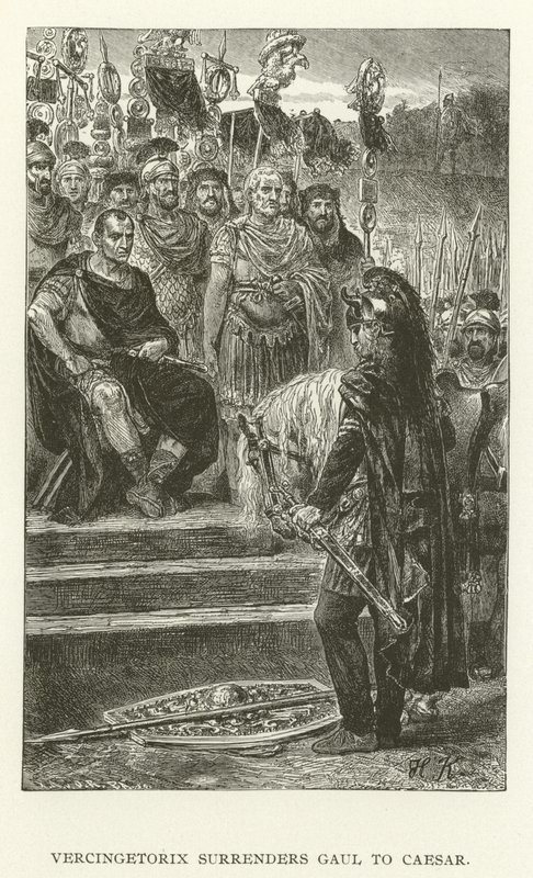 Vercingetorix overgiver Gallien til Cæsar af American School