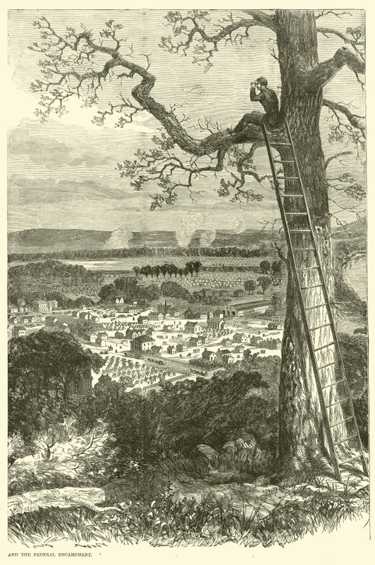 Udsigt over Chattanooga og den føderale lejr, november 1863 af American School