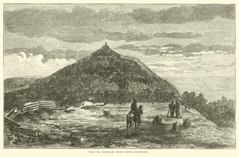 Udsigt over Kenesaw fra Little Kenesaw, juni 1864 af American School