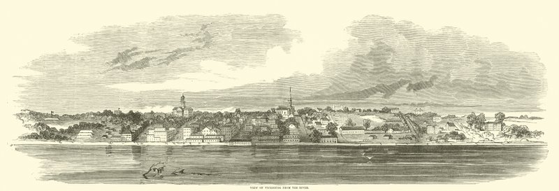 Udsigt over Vicksburg fra floden, juni 1862 af American School