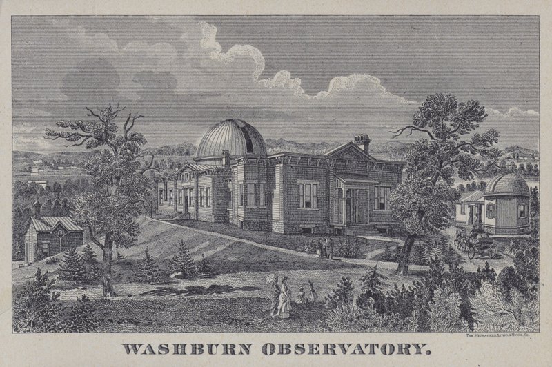 Washburn Observatory, Madison, Wisconsin, USA (litho) af American School