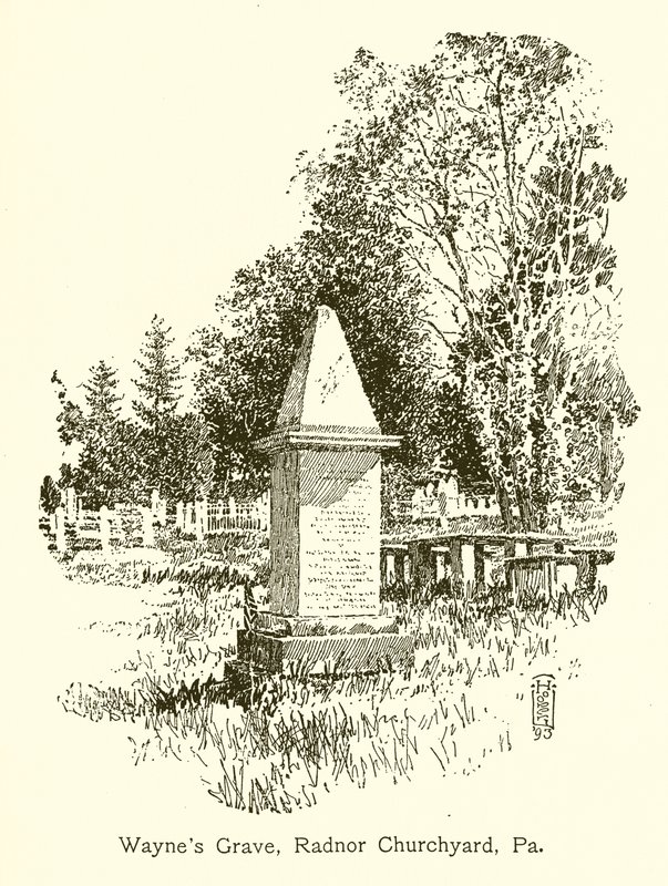 Waynes Grave, Radnor Churchyard, Pa af American School