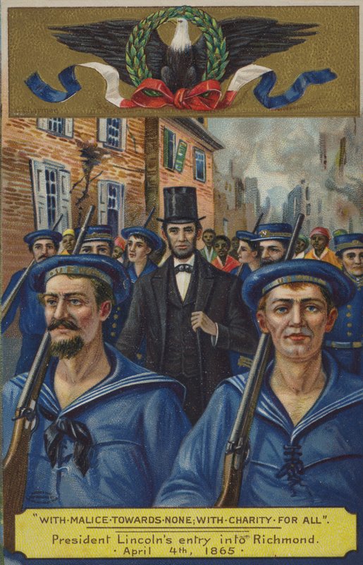 Med ondskab mod ingen; med velgørenhed for alle. Præsident Lincolns indtog i Richmond den 4. april 1865 af American School