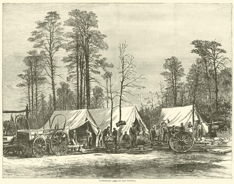 Værksteder, Army of the Potomac, maj 1864 af American School