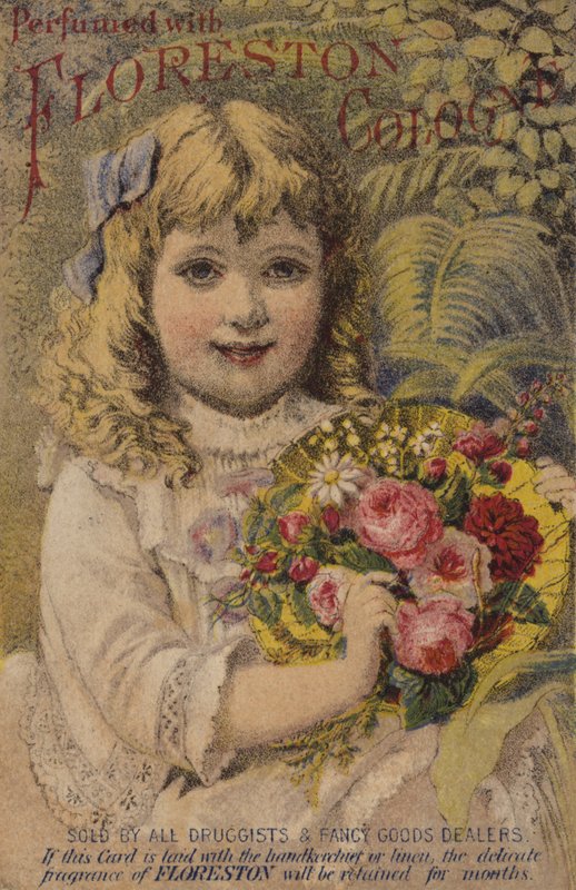 Ung pige holder blomster af American School
