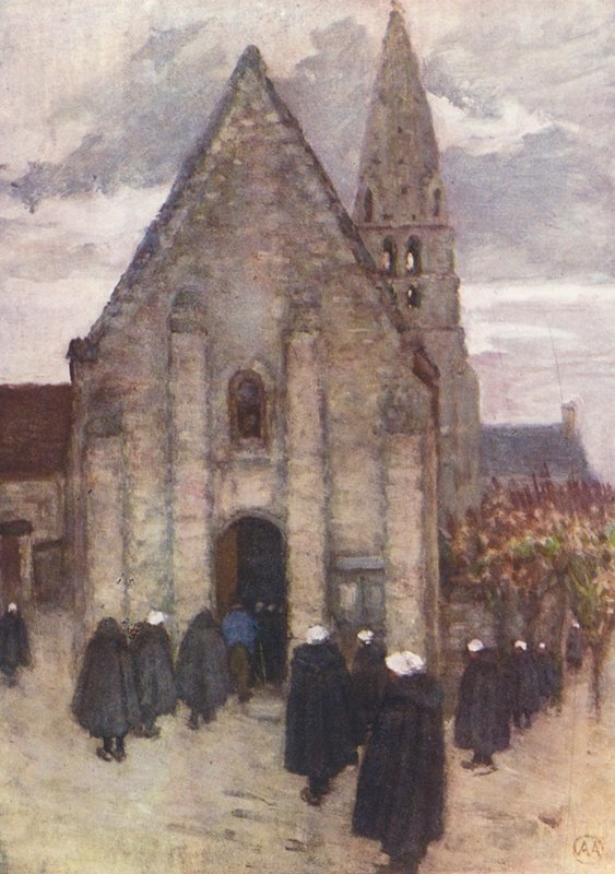 De dødes dag (farvelitografi) af Amy B. Atkinson