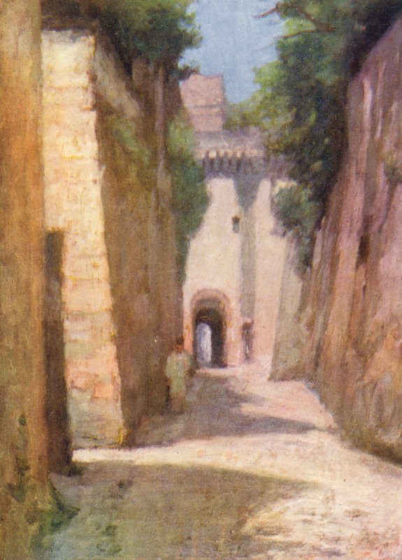 Rue Foulques Nerra, Loches (farvelitografi) af Amy B. Atkinson