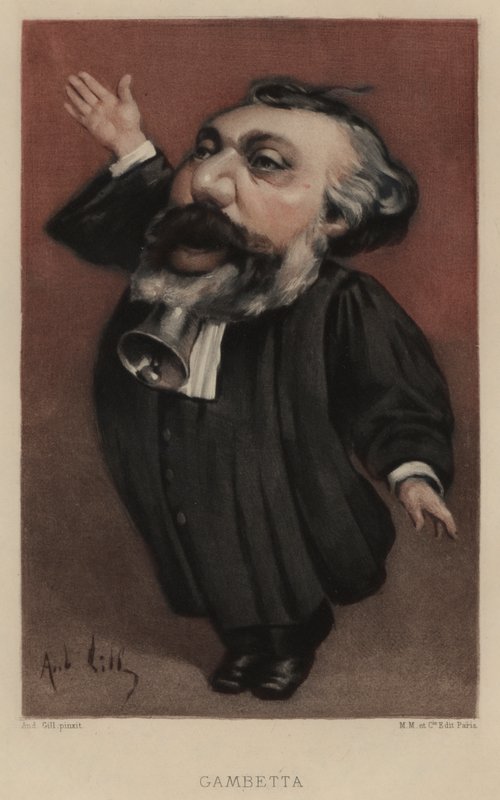 Leon Gambetta, fransk statsmand af Andre Gill
