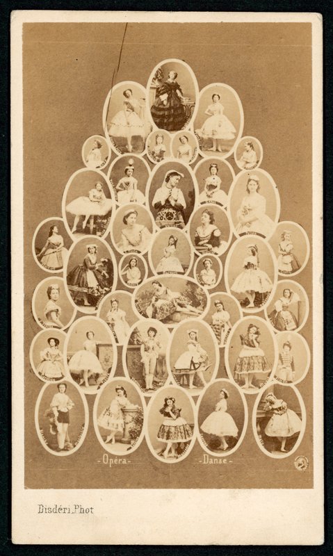 Balletdansere fra Paris Opera (s/h foto) af Andre Adolphe Eugene Disderi