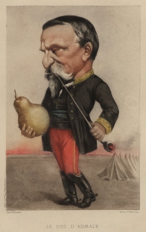 Henri dOrleans, hertug af Aumale, fransk general af Andre Gill