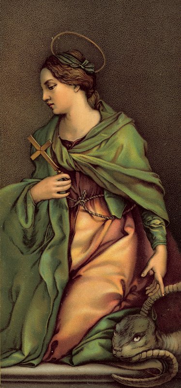St Margherita (chromolitho) af Andrea del Sarto
