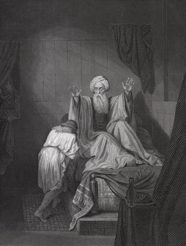 Isak velsigner Jakob (gravering) af Ange Louis (1815 72) (after) Janet