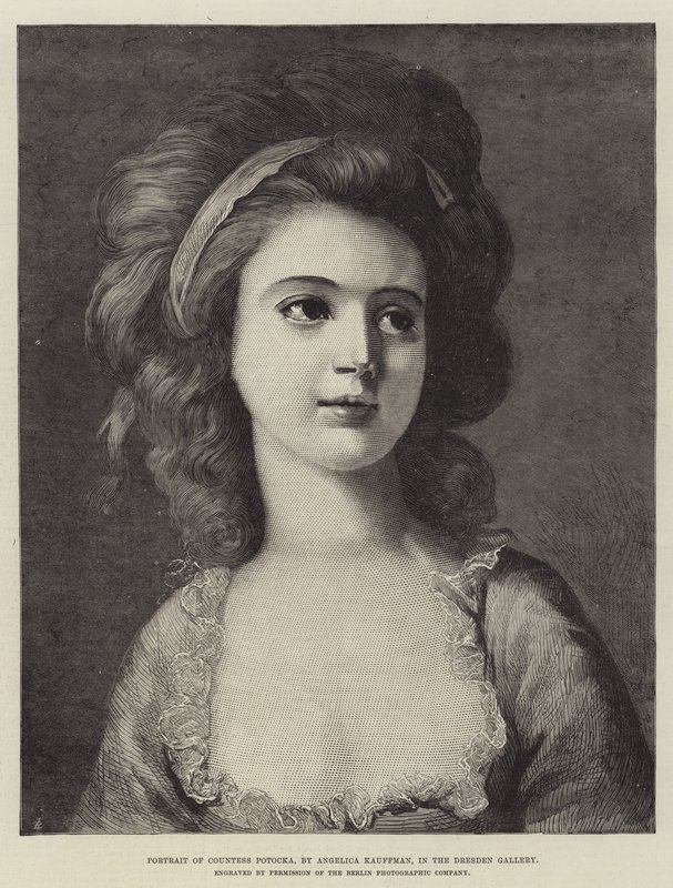 Portræt af grevinde Potocka, i Dresden Gallery af Angelica Kauffmann