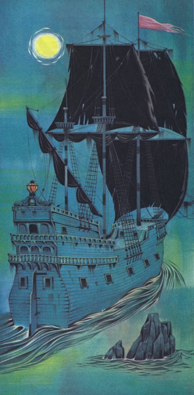 Spøgelsesskib (farvelitografi) af Angus McBride