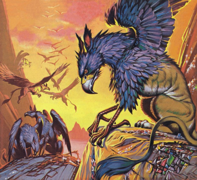 Gryphons (farvelitografi) af Angus McBride