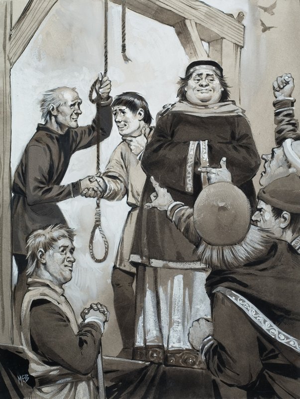 Medieval Justice (gouache på papir) af Angus McBride