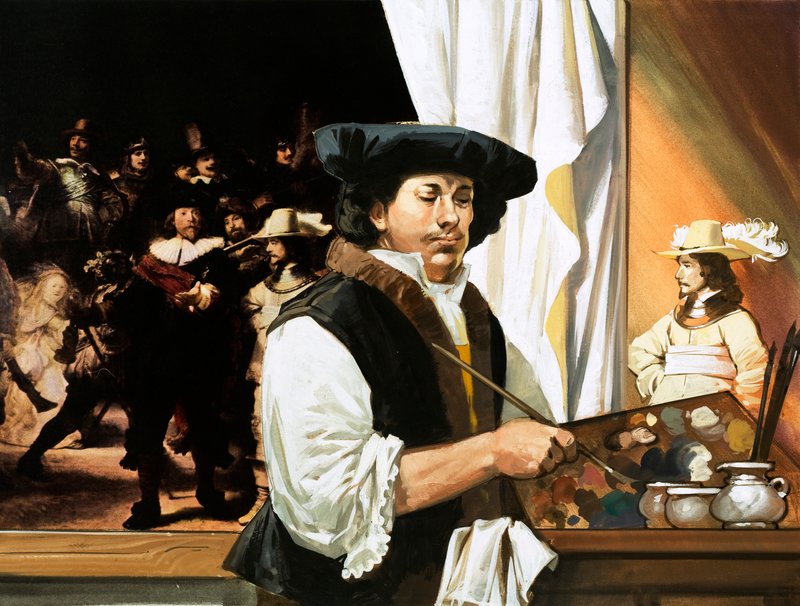 Rembrandt maler sit berømte portræt af borgerværnet af Angus McBride