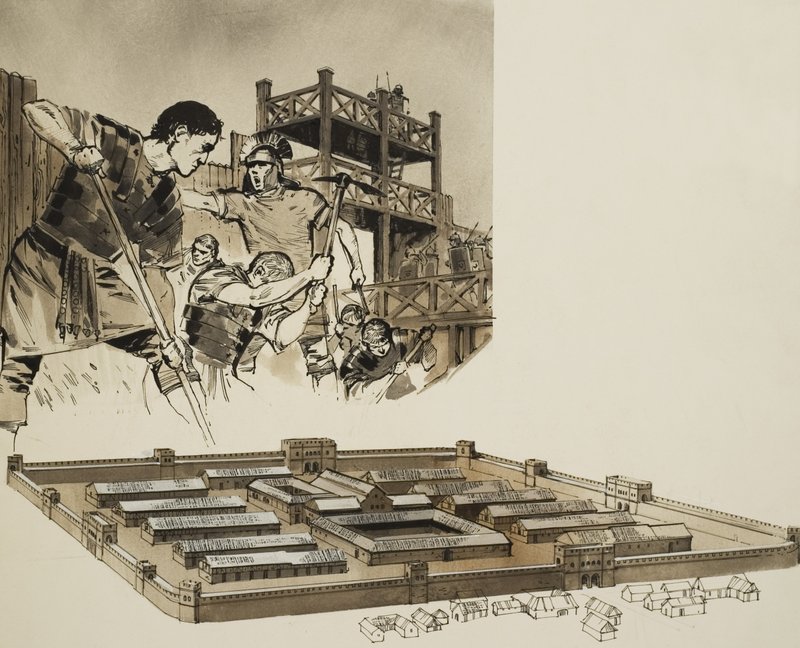 Roman Camp (gouache på papir) af Angus McBride