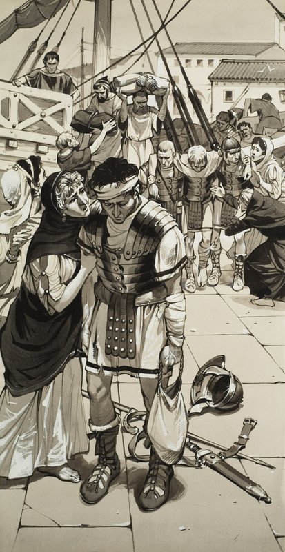 Roman Defeat (gouache på papir) af Angus McBride