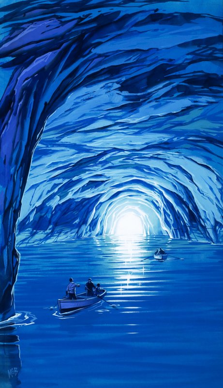 Den blå grotte på Capri af Angus McBride