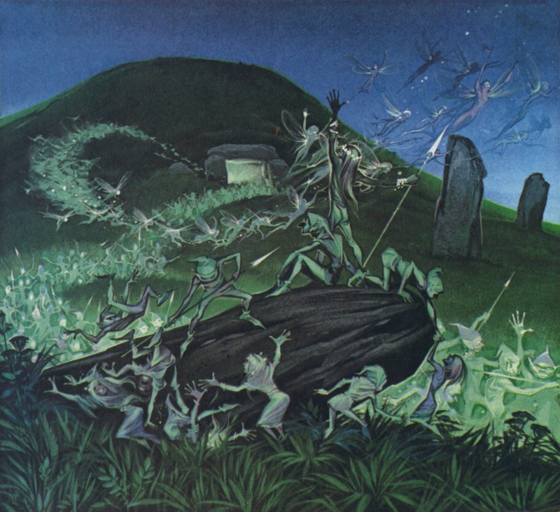 De små mennesker (farvelitografi) af Angus McBride