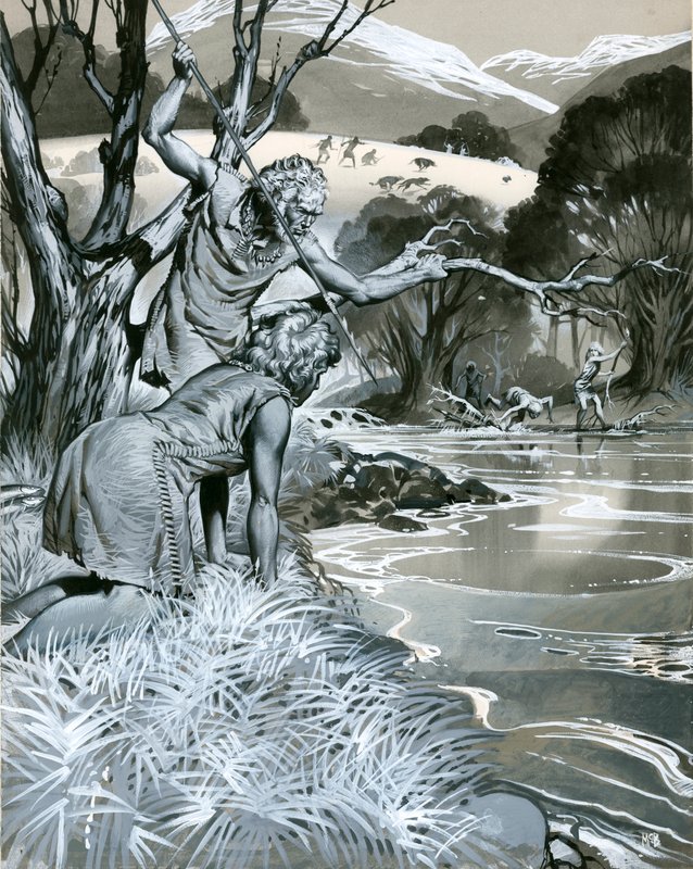 The Painted Pebble folk, der fisker af Angus McBride