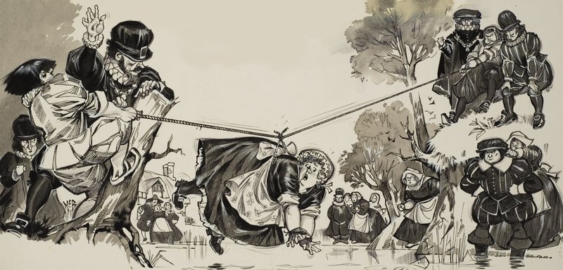 Witch Hunt (gouache på papir) af Angus McBride