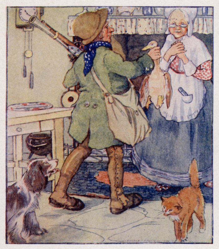 Børnerim: Der var en lille mand (farve litho) af Anne (after) Anderson